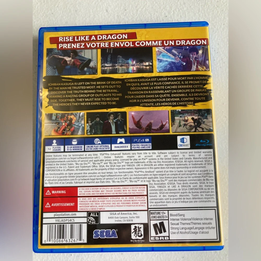PS4 Yakuza Like a Dragon game - Picture 2 of 2